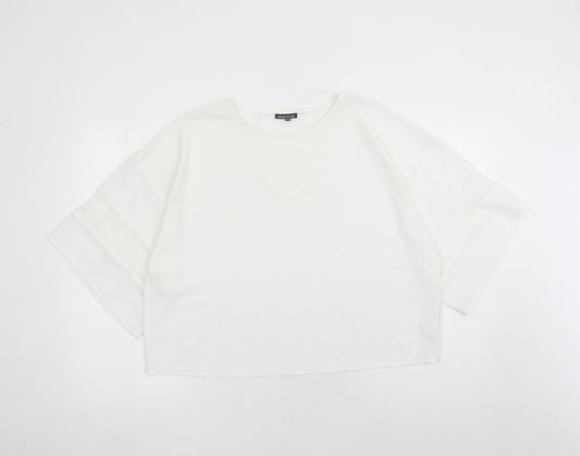 Womens UK Size 10 Warehouse White Basic Blouse