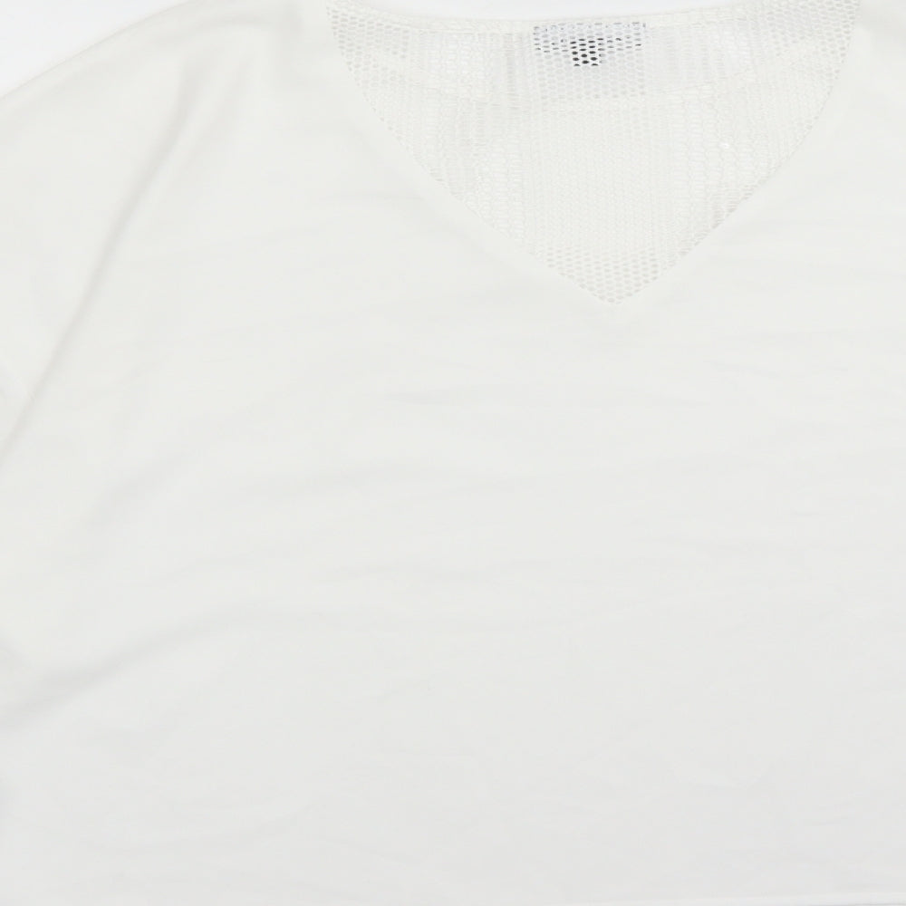 Womens UK Size 10 Warehouse White Basic Blouse