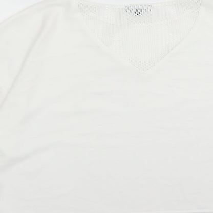 Womens UK Size 10 Warehouse White Basic Blouse
