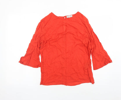 Womens UK Size 12 Warehouse Red Basic Blouse