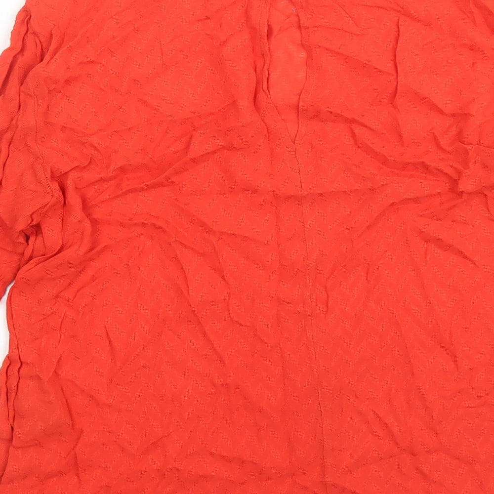 Womens UK Size 12 Warehouse Red Basic Blouse