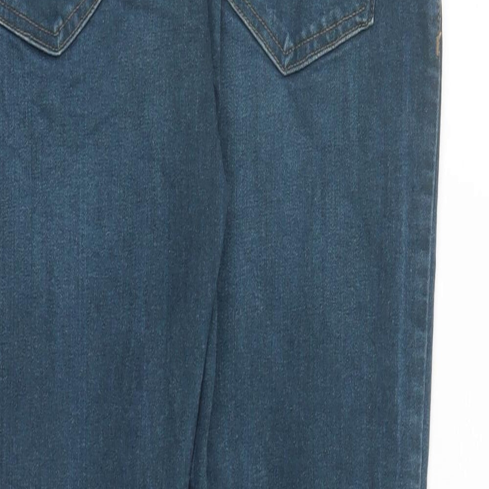 Denim & Co. Mens Blue Cotton Straight Jeans Size 30 in L29 in Regular Button