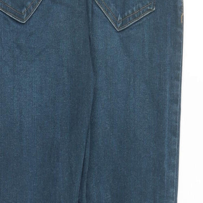 Denim & Co. Mens Blue Cotton Straight Jeans Size 30 in L29 in Regular Button