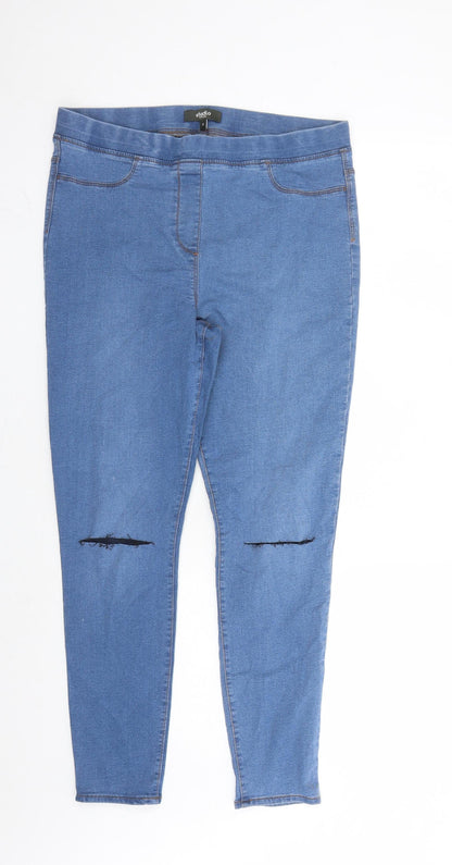 Womens UK Size 12 Studio Regular Fit Jegging Blue Jeans