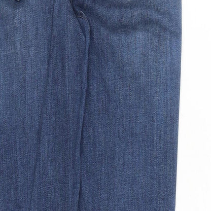 Topshop Womens Blue Cotton Skinny Jeans Size 30 in L30 in Regular Zip