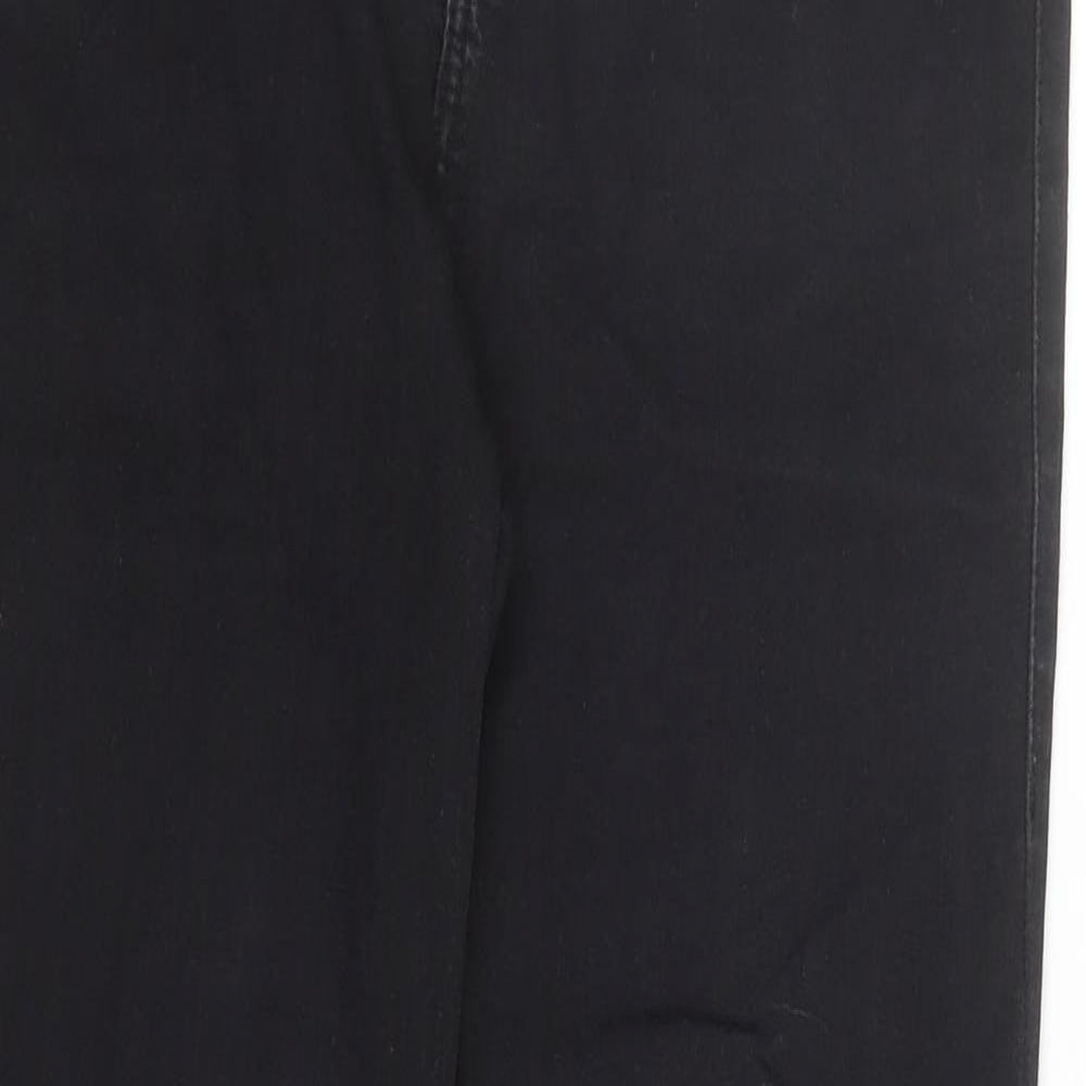 Topshop Womens Black Cotton Skinny Jeans Size 30 in L27 in Regular Zip