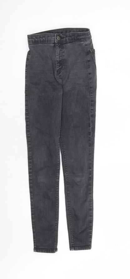 Topshop Womens Grey Cotton Skinny Jeans Size 22 in L26 in Slim Zip - Stretch Waist 22 Inches
