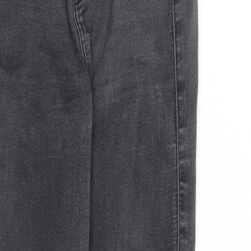Topshop Womens Grey Cotton Skinny Jeans Size 22 in L26 in Slim Zip - Stretch Waist 22 Inches
