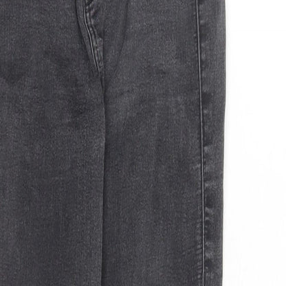 Topshop Womens Grey Cotton Skinny Jeans Size 22 in L26 in Slim Zip - Stretch Waist 22 Inches