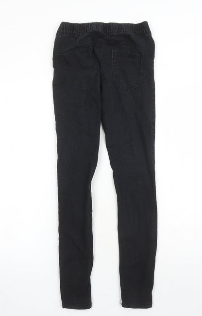 Denim & Co. Womens Black Cotton Jegging Jeans Size 6 L27 in Regular - Elasticated Waist
