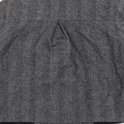 Warehouse Womens Grey Herringbone Jacket Size 8 Button