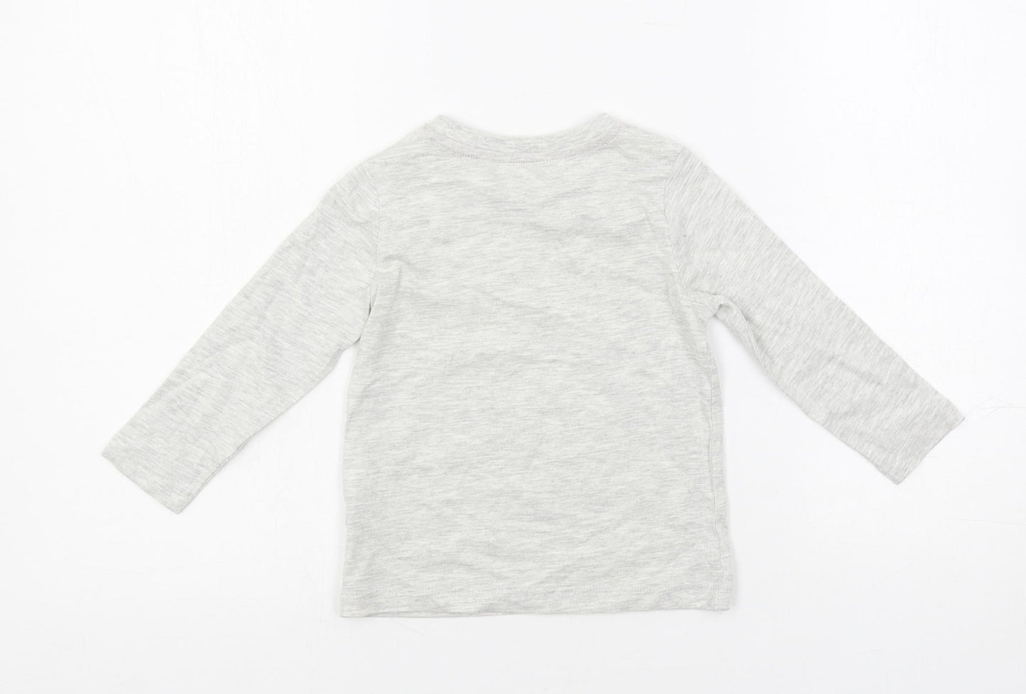 Marks and Spencer Baby Grey Solid Cotton Cami Pyjama Top Size 18-24 Months Pullover