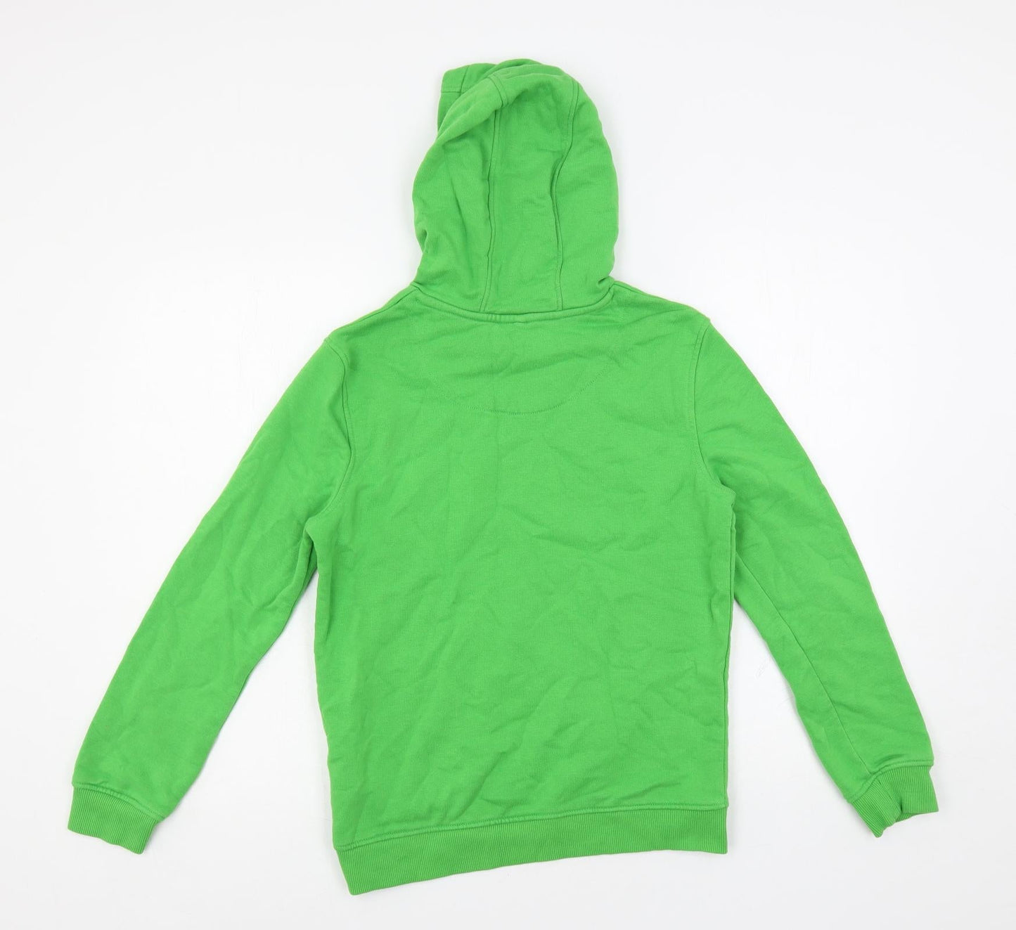 Marks and Spencer Girls Green Cotton Pullover Hoodie Size 12-13 Years Pullover - Minecraft