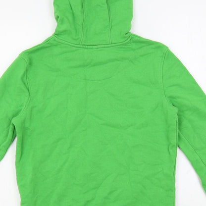 Marks and Spencer Girls Green Cotton Pullover Hoodie Size 12-13 Years Pullover - Minecraft