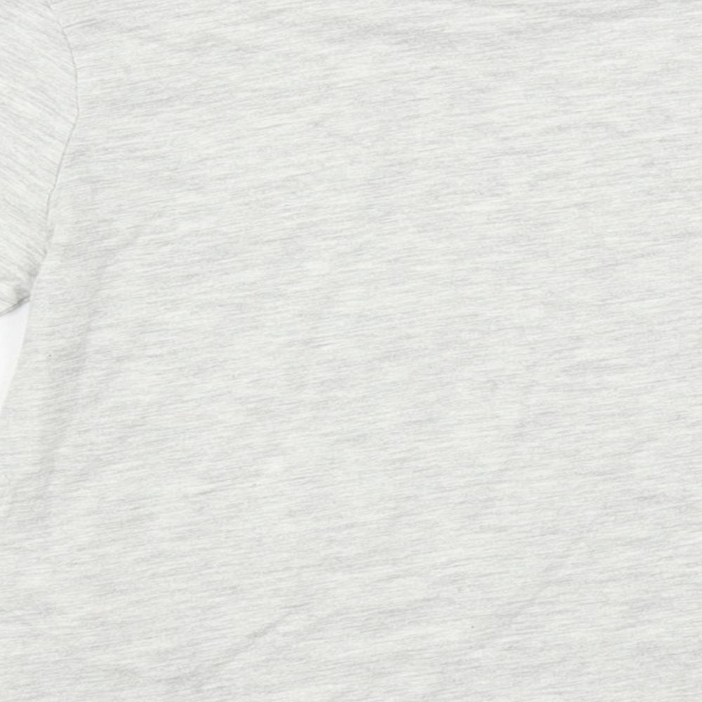 Marks and Spencer Girls Grey Solid Cotton Top Pyjama Top Size 3-4 Years Pullover