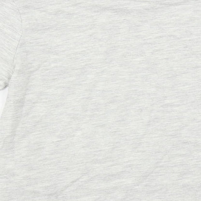 Marks and Spencer Girls Grey Solid Cotton Top Pyjama Top Size 3-4 Years Pullover