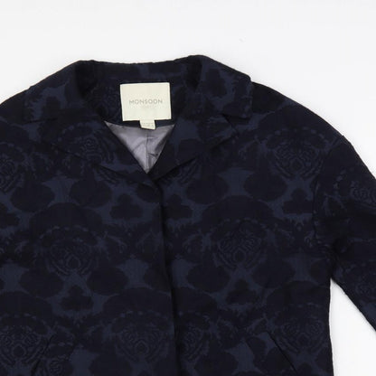 Womens UK Size 10 Monsoon Blue Overcoat