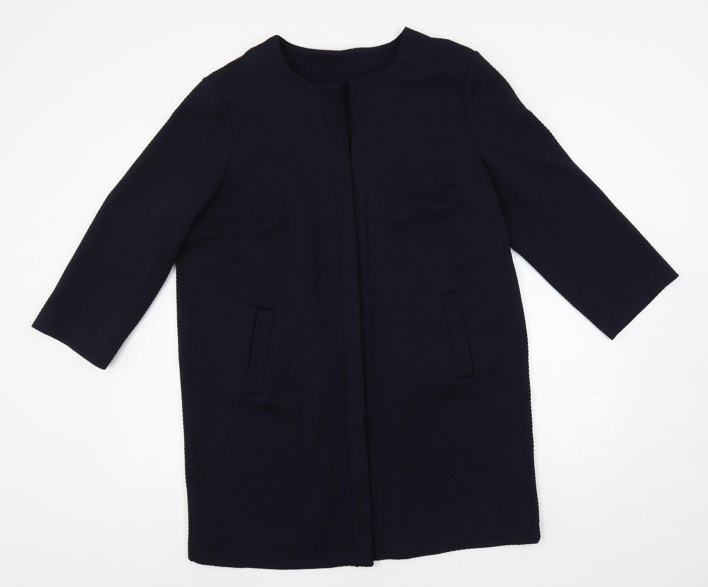 Principles Womens Blue Overcoat Coat Size 16 - Open