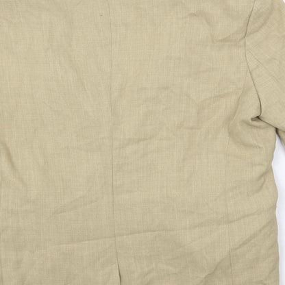 Bershka Womens Beige Jacket Blazer Size S Button