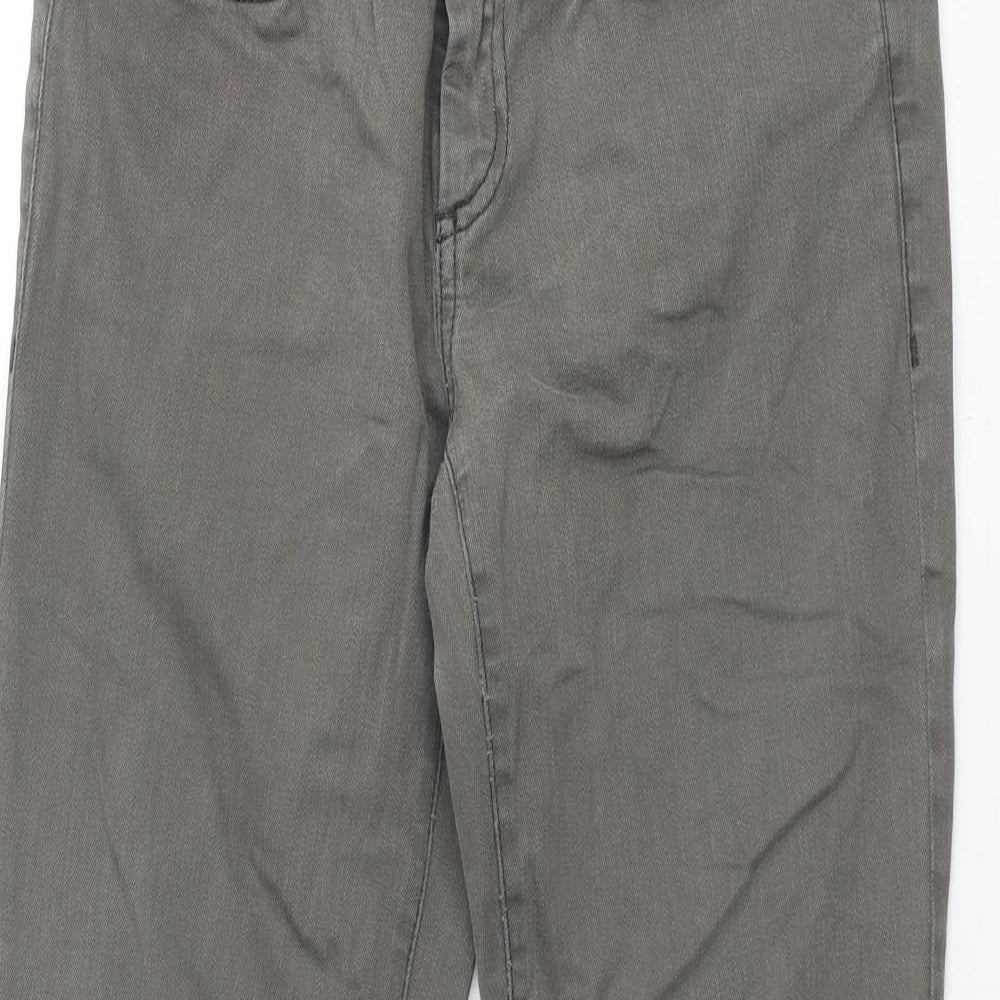 Sportmax Womens Grey Cotton Straight Jeans Size 30 in L29 in Regular Zip