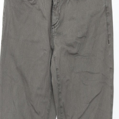 Sportmax Womens Grey Cotton Straight Jeans Size 30 in L29 in Regular Zip
