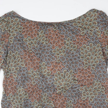 Womens UK Size 14 Warehouse Multicoloured Basic Blouse