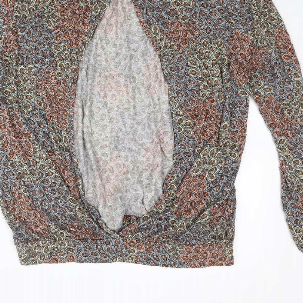 Womens UK Size 14 Warehouse Multicoloured Basic Blouse