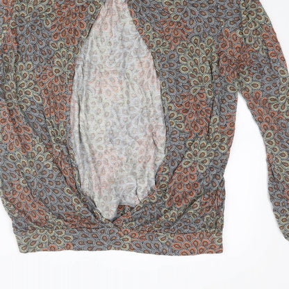 Womens UK Size 14 Warehouse Multicoloured Basic Blouse