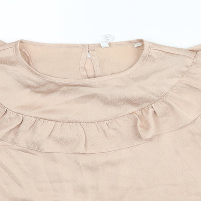 Womens UK Size 10 C&A Pink Basic Blouse