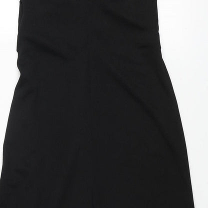 Want That Trend Womens Black Polyester Jumpsuit One-Piece Size 10 L21 in Pullover - Knot Detail