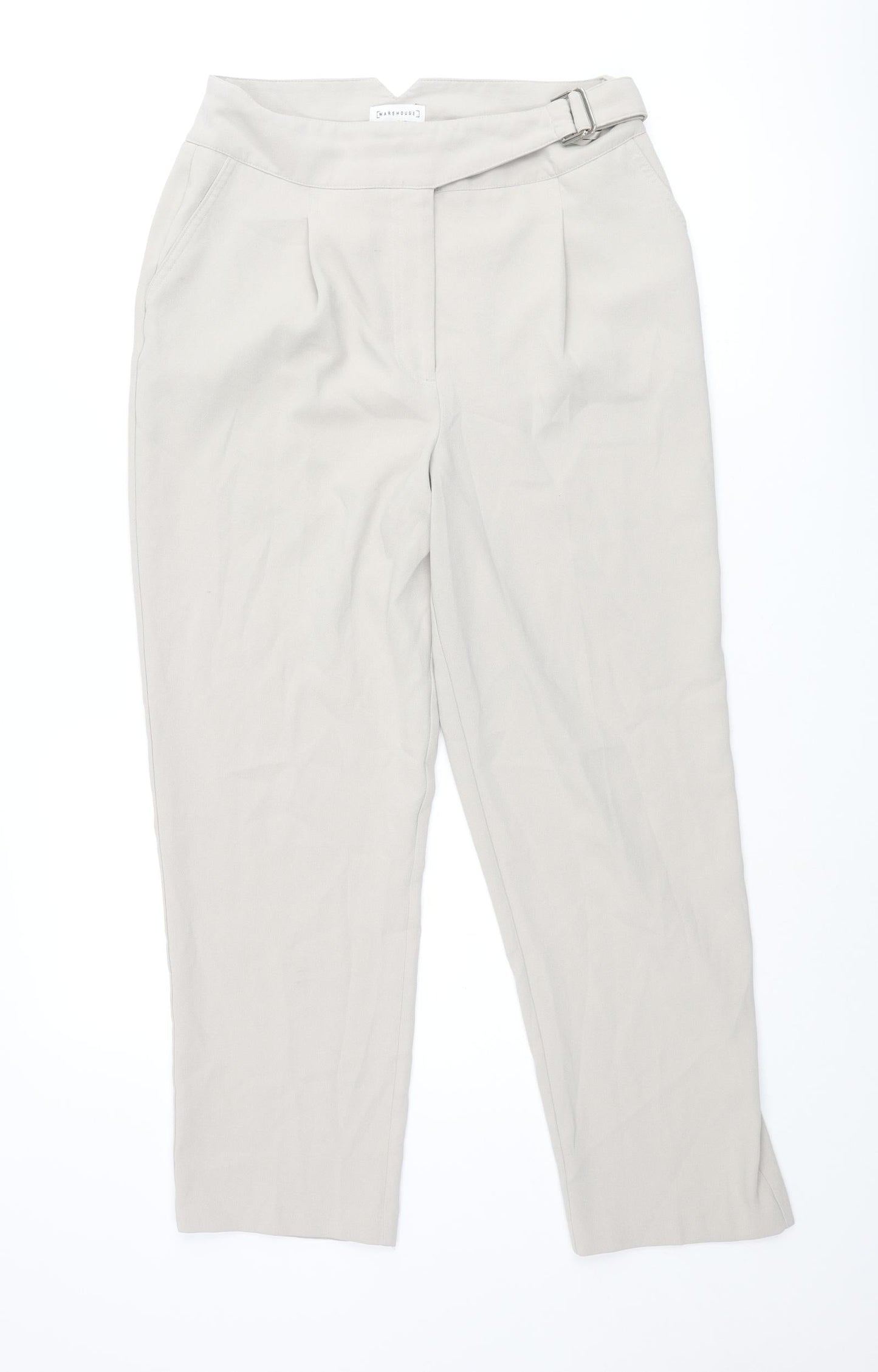 Womens UK Size 12 Warehouse Regular Fit  Beige Trousers