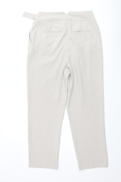 Womens UK Size 12 Warehouse Regular Fit  Beige Trousers