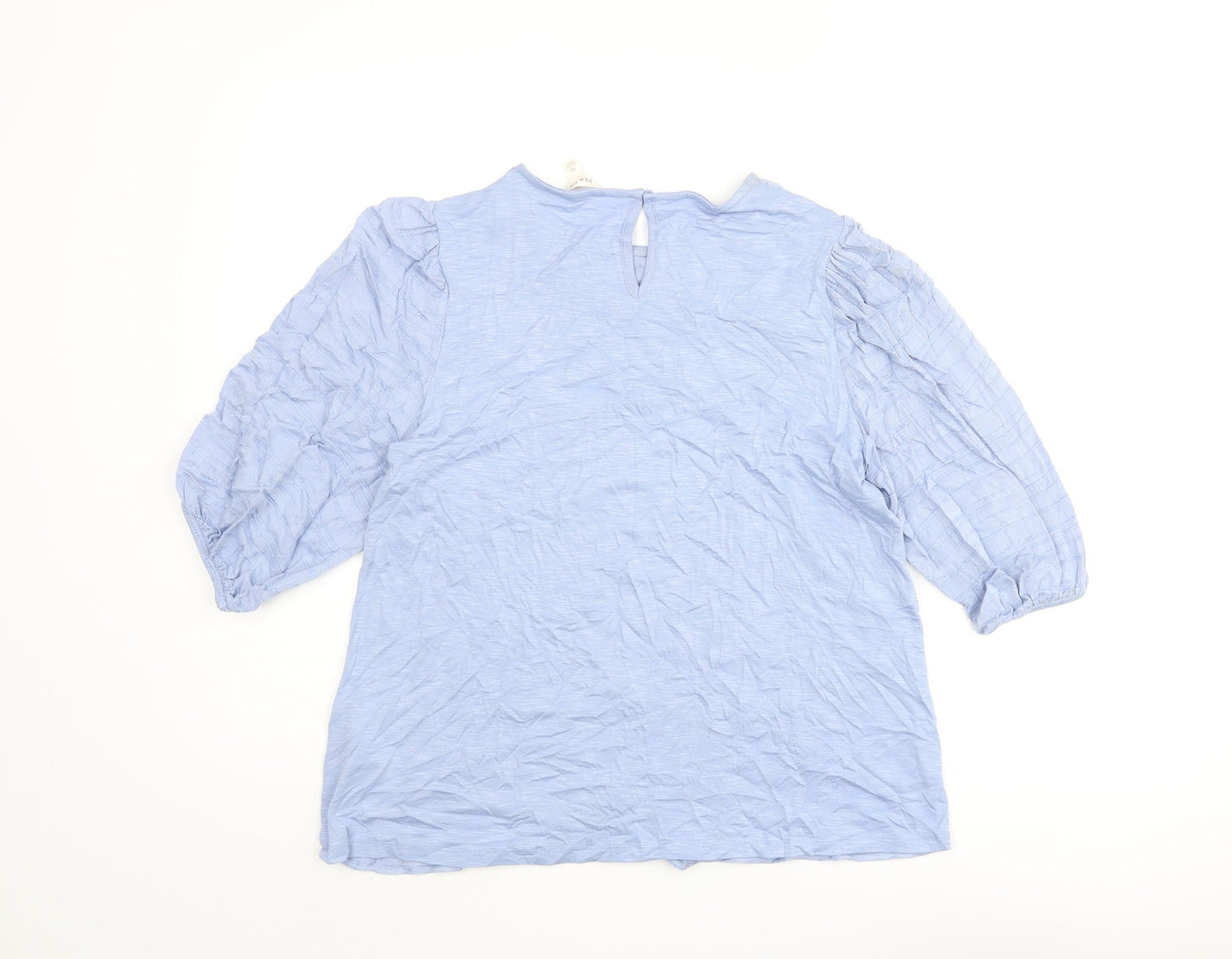Womens UK Size 10 Per Una Blue Basic Blouse