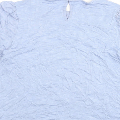 Womens UK Size 10 Per Una Blue Basic Blouse
