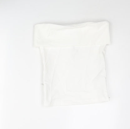 Womens UK Size S Zara White Basic Blouse