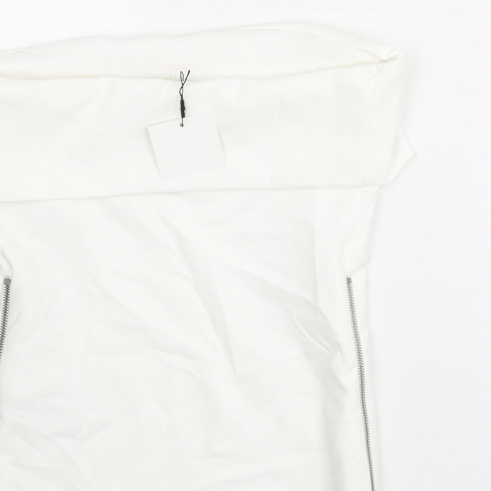 Womens UK Size S Zara White Basic Blouse