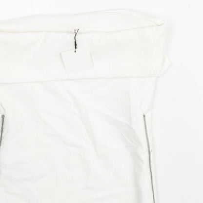 Womens UK Size S Zara White Basic Blouse