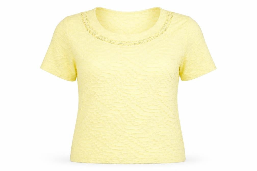 Womens UK Size S EWM Yellow Basic Blouse