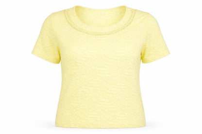 Womens UK Size S EWM Yellow Basic Blouse