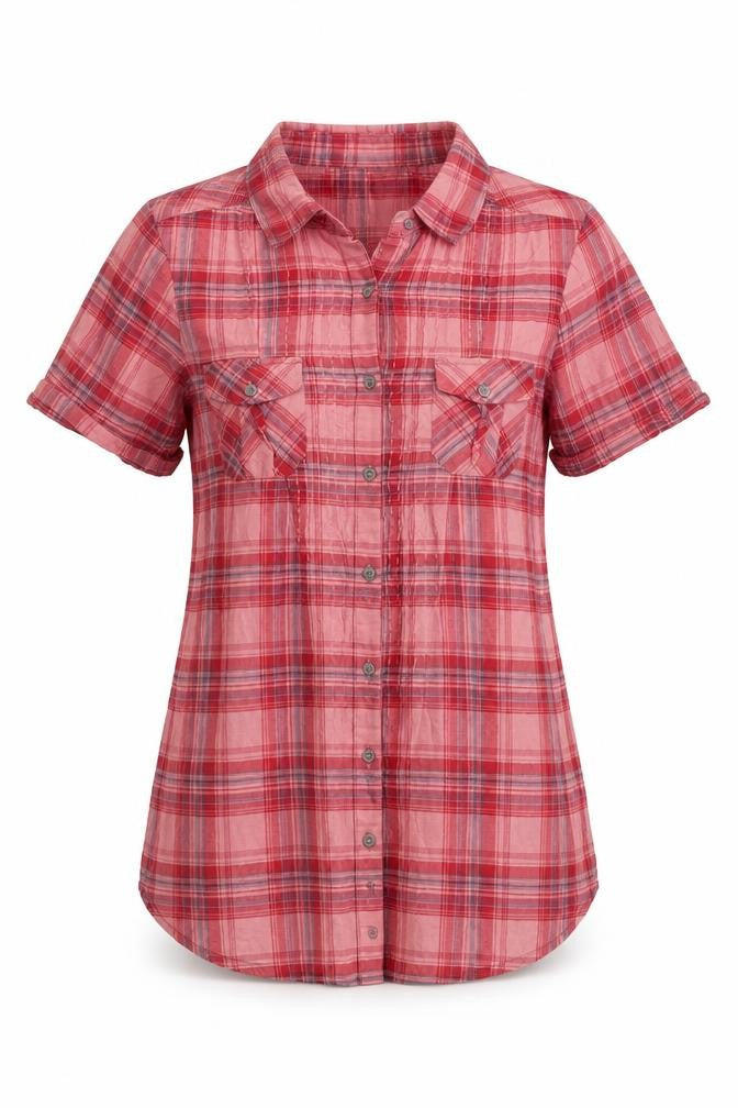 Womens UK Size 8 NEXT Pink Basic Button-Up