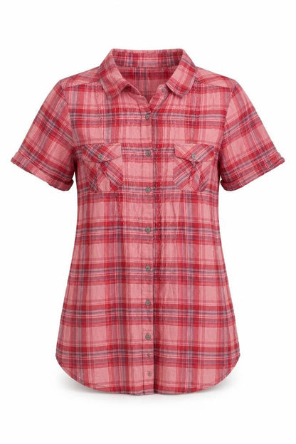 Womens UK Size 8 NEXT Pink Basic Button-Up