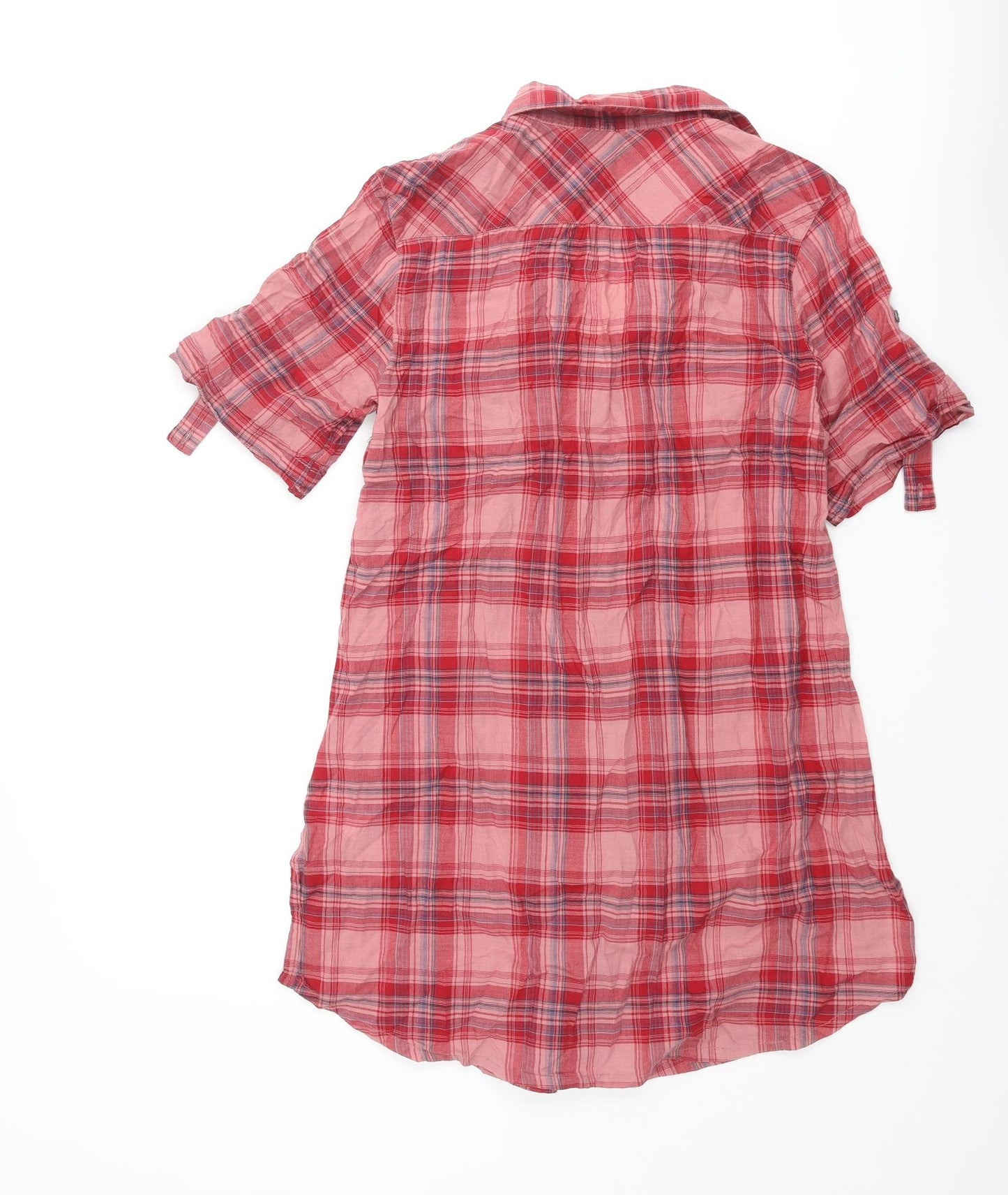 Womens UK Size 8 NEXT Pink Basic Button-Up
