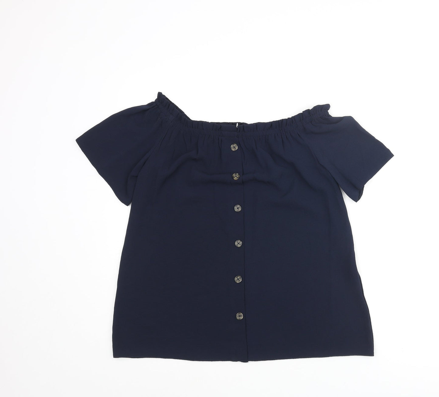 Womens UK Size 8 Dorothy Perkins Blue Basic Blouse