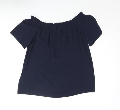 Womens UK Size 8 Dorothy Perkins Blue Basic Blouse