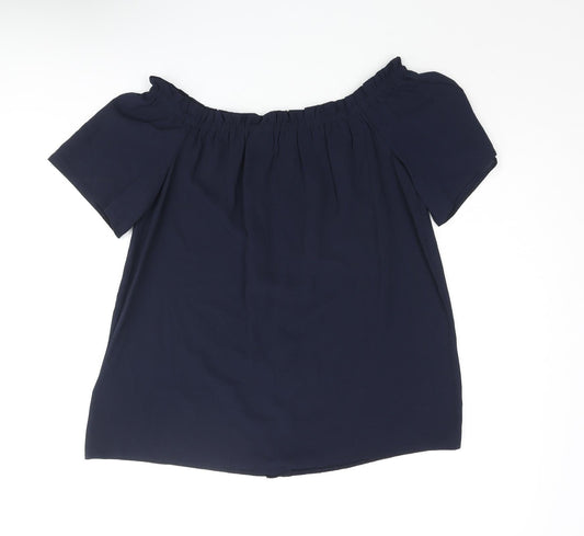 Womens UK Size 8 Dorothy Perkins Blue Basic Blouse