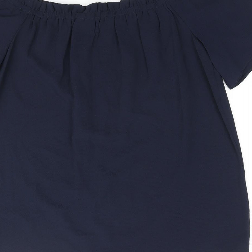 Womens UK Size 8 Dorothy Perkins Blue Basic Blouse