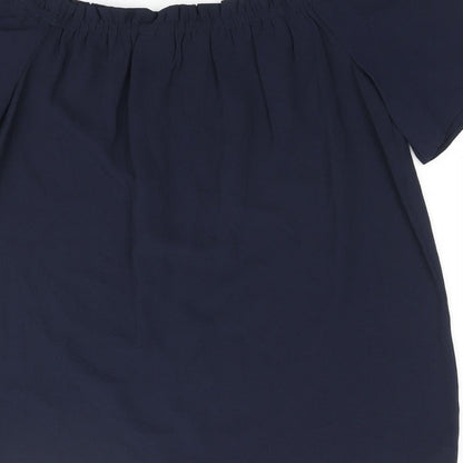 Womens UK Size 8 Dorothy Perkins Blue Basic Blouse