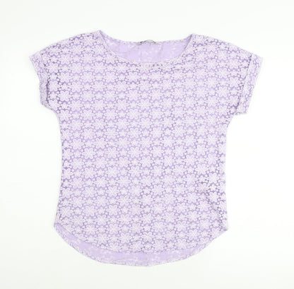 Womens UK Size 8 Marks and Spencer Purple Basic Blouse