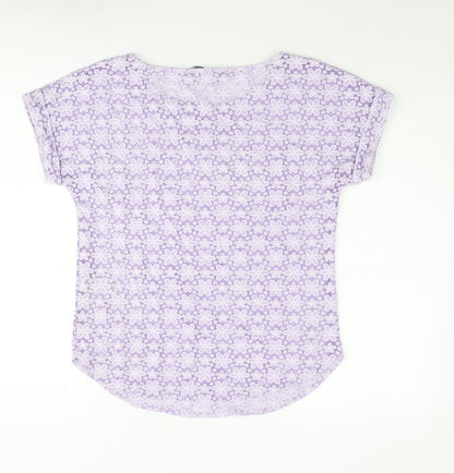 Womens UK Size 8 Marks and Spencer Purple Basic Blouse