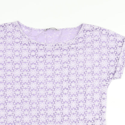 Womens UK Size 8 Marks and Spencer Purple Basic Blouse